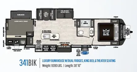 Keystone Sprinter 341BIK floor plan