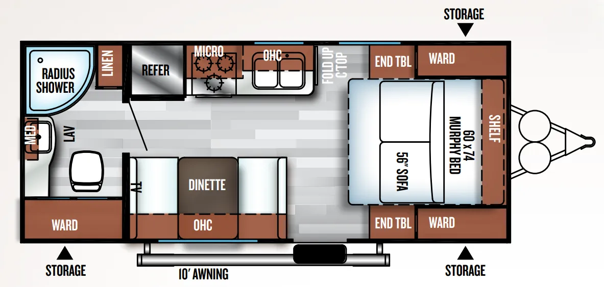 Forest River Salem Cruise Lite 171RBXL floor plan