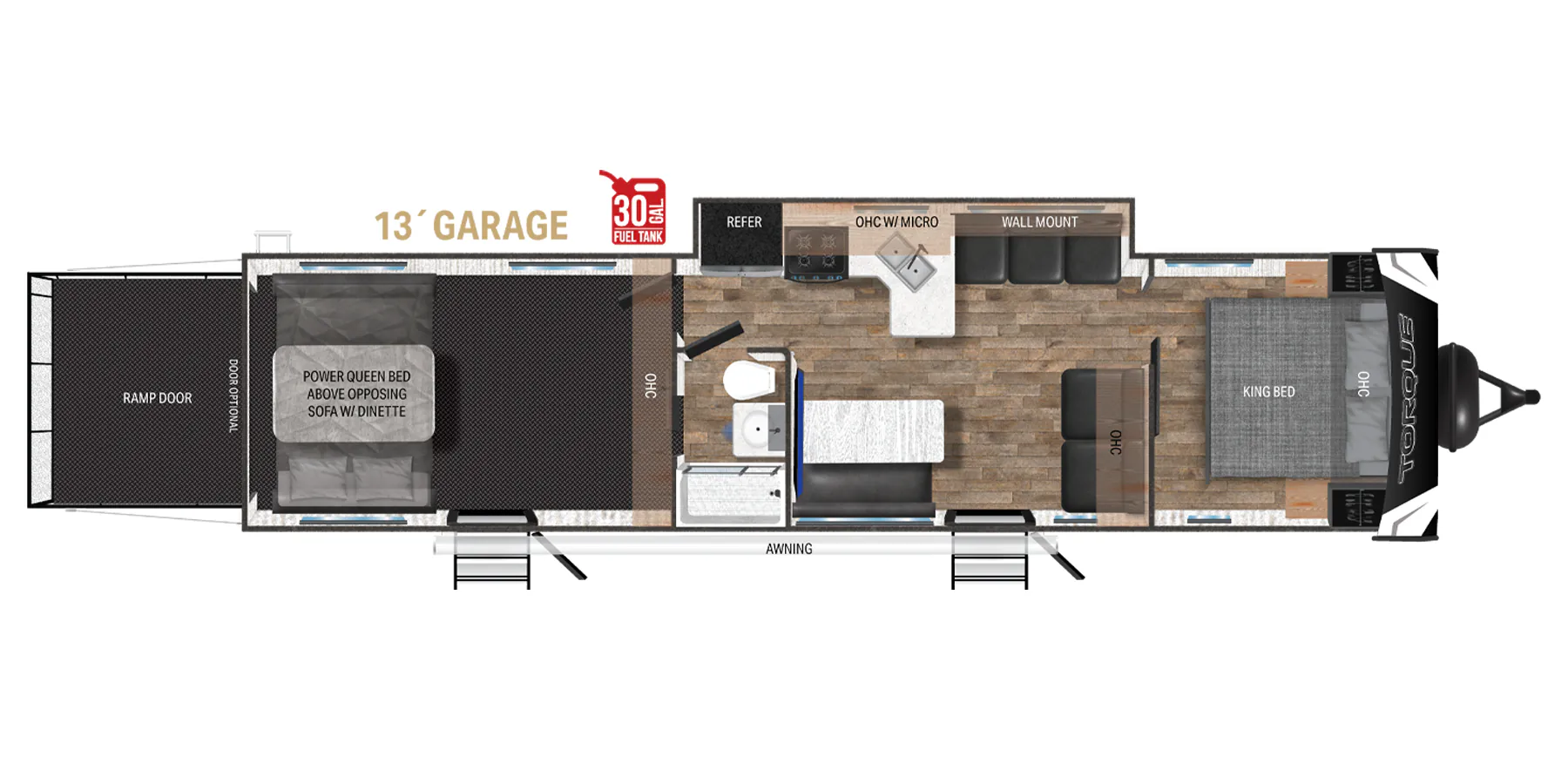 Heartland Torque T333 floor plan