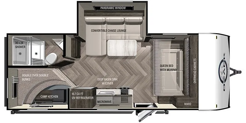 2021 Forest River Ozark 1680BSK - Floor plan