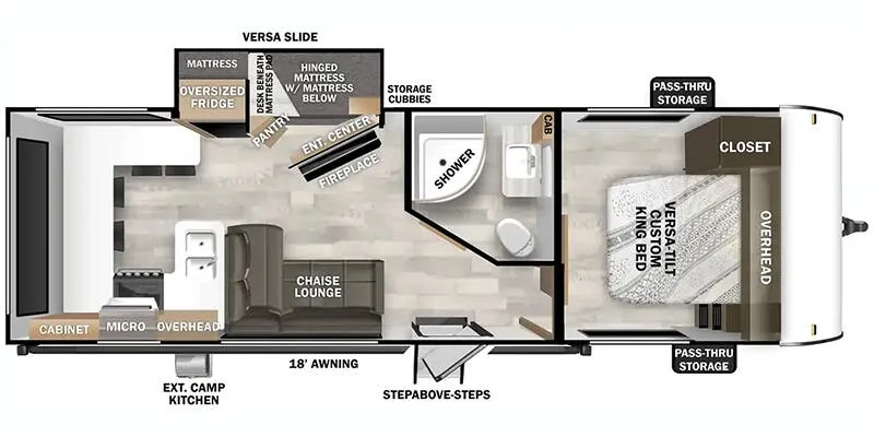 2025 Forest River Wildwood 24VIEW floor plan