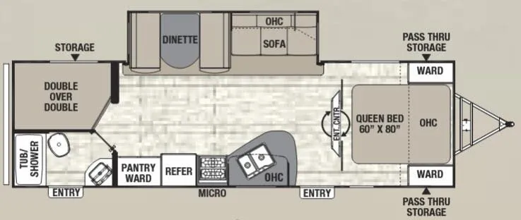 Coachmen Freedom Express Ultra Lite 282 BHDS floor plan