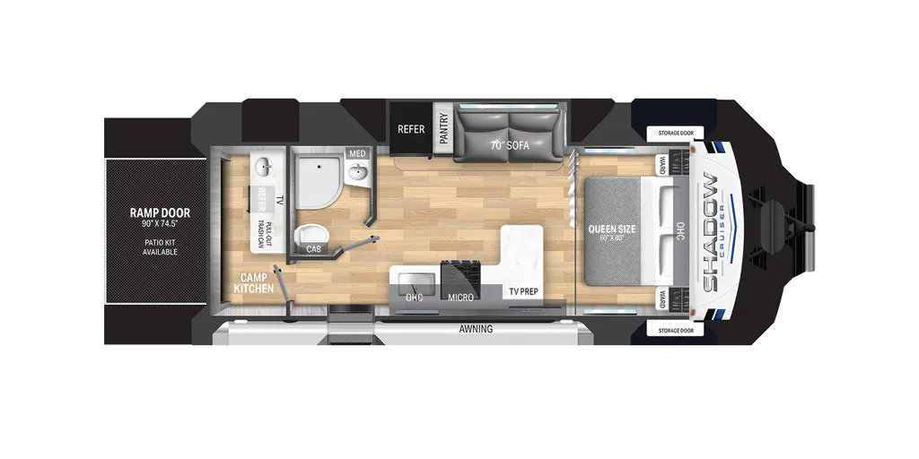 2025 Cruiser RV Shadow Cruiser 240RPD floor plan