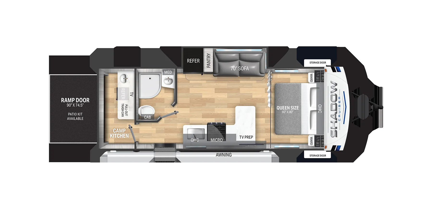2025 Cruiser RV Shadow Cruiser 240RPD - Floor plan