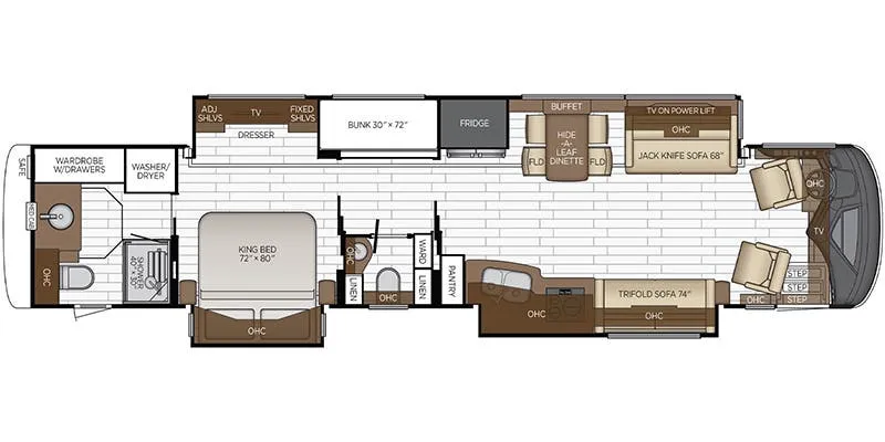 Newmar Essex 4578 floor plan