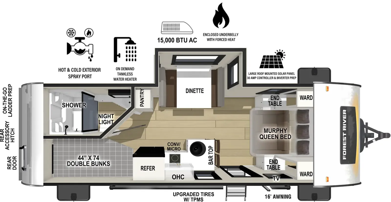 2026 Forest River R-POD RP-203 - Floor plan