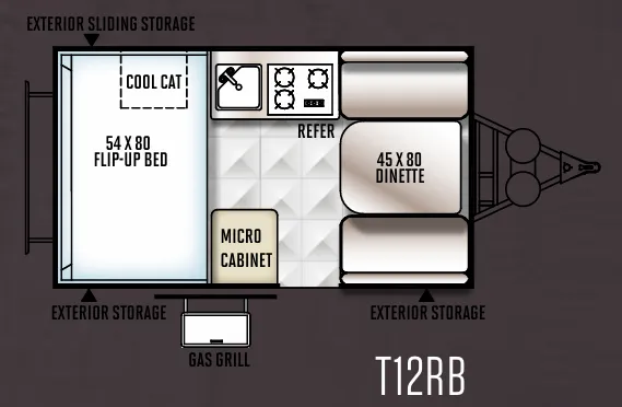 Forest River Flagstaff Hard Side T12RB floor plan