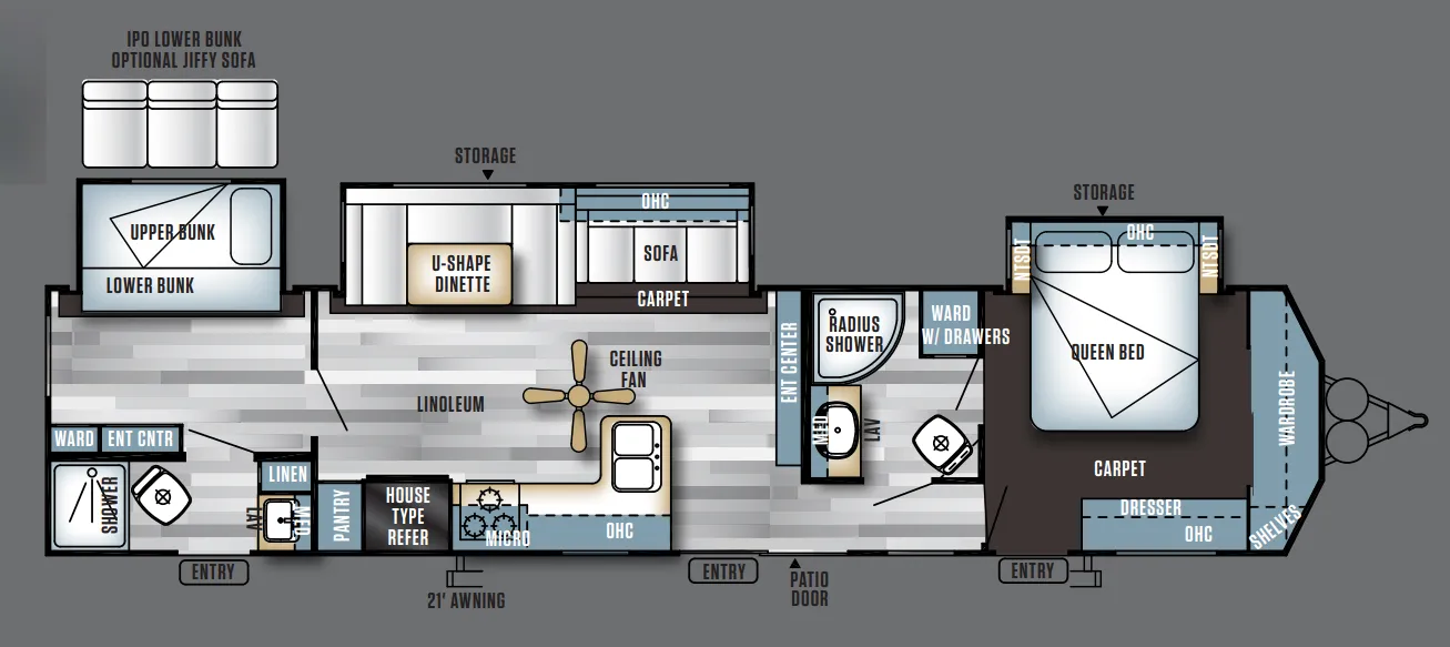 Forest River Salem Villa 426-2B floor plan