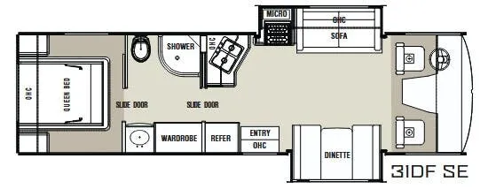 Coachmen Mirada Silver Edition 31DF floor plan