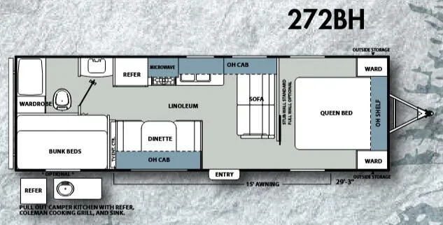 Coachmen Catalina Santara 272BH floor plan