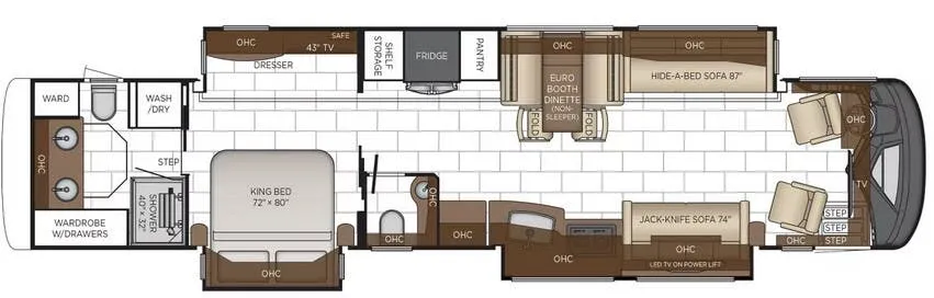 Newmar London Aire 4595 floor plan