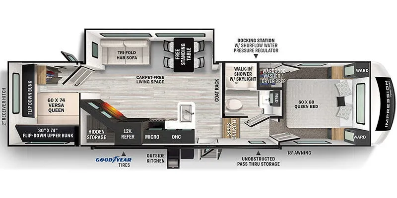 2023 Forest River Impression 290VB floor plan