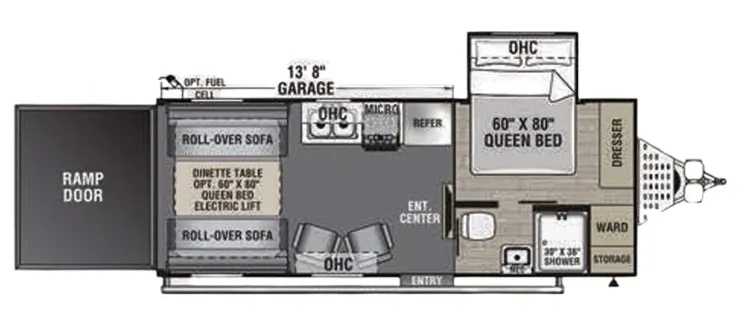 2021 Coachmen Adrenaline 21LT - Floor plan