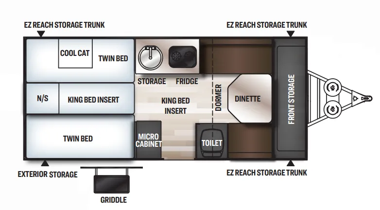 2021 Forest River Rockwood Hard Side A213HW - Floor plan