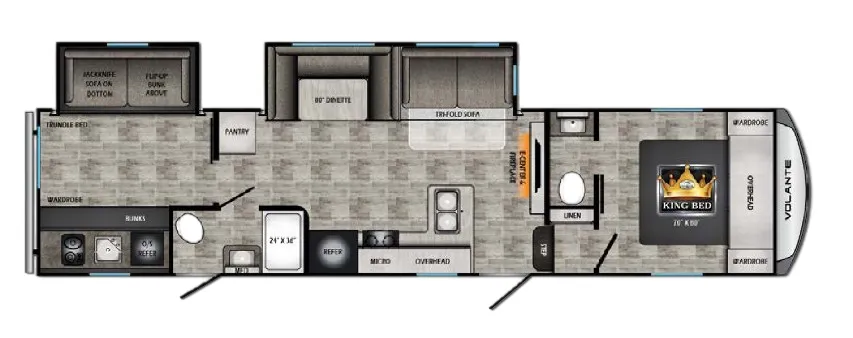CrossRoads Volante 310BH floor plan