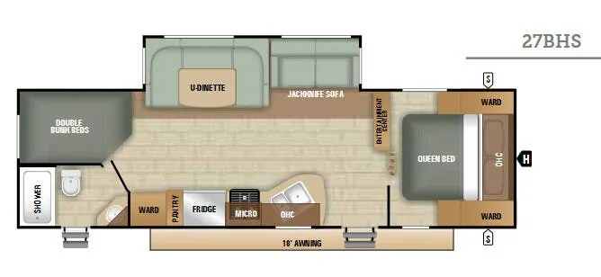 Starcraft Avalon 27BHS floor plan