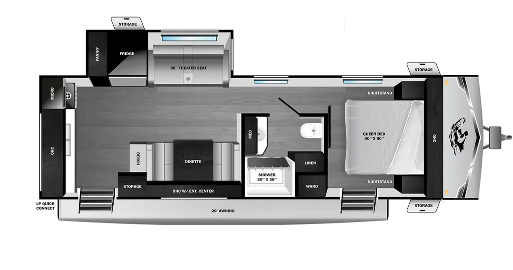 2026 Open Range RV Range Lite 230MKD floor plan