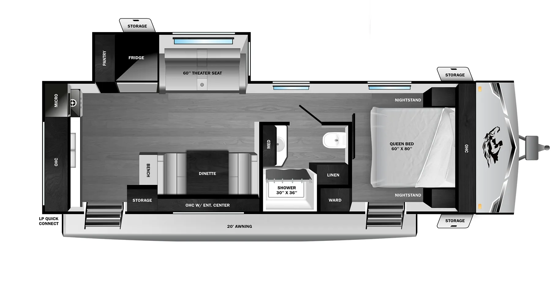 2026 Open Range RV Range Lite 230MKD - Floor plan