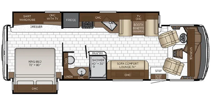 Newmar Bay Star 3016 floor plan