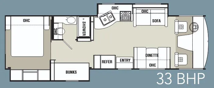 Coachmen Pursuit 33 BHP floor plan