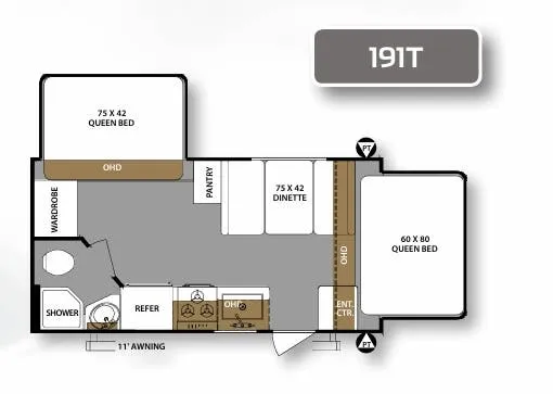 Forest River Surveyor Legend 191T floor plan