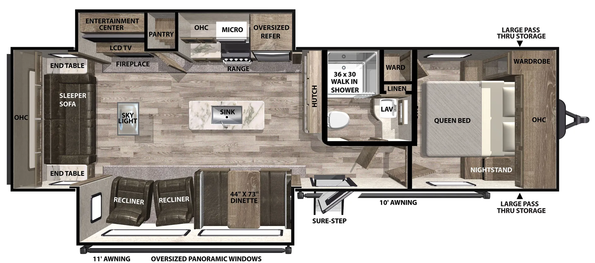 2020 Vibe 28RL - Floor plan