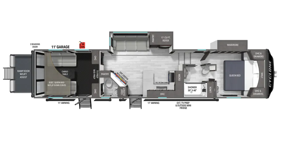 Heartland Cyclone 3511 floor plan