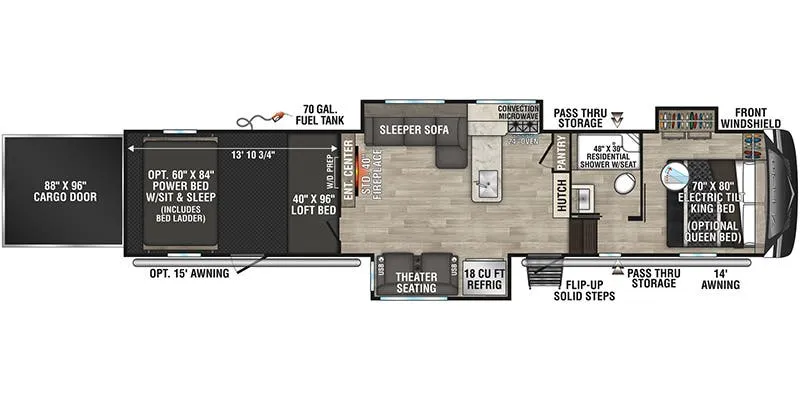 K-Z Venom V4114TK floor plan
