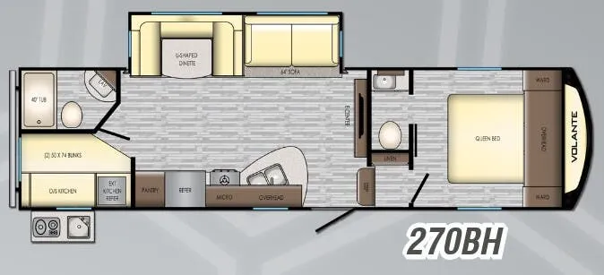 2019 CrossRoads Volante 270BH floor plan