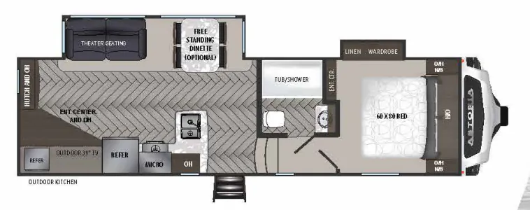 Dutchmen Astoria 2503REF floor plan