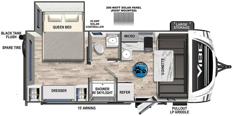 Forest River Vibe West 17RS floor plan