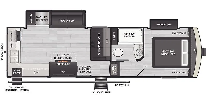2025 Keystone Arcadia Super Lite 260SLCL floor plan
