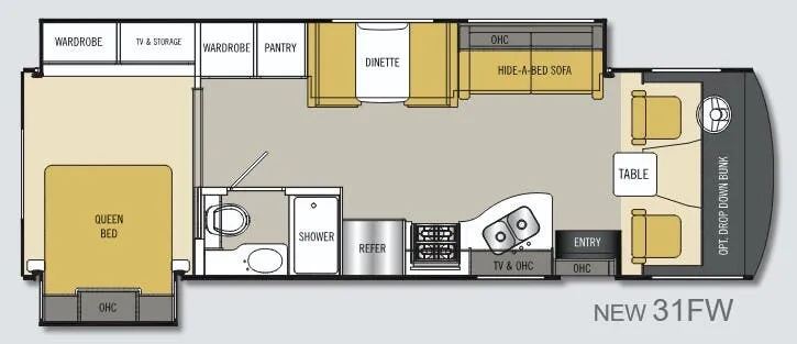 Coachmen Mirada 31FW floor plan