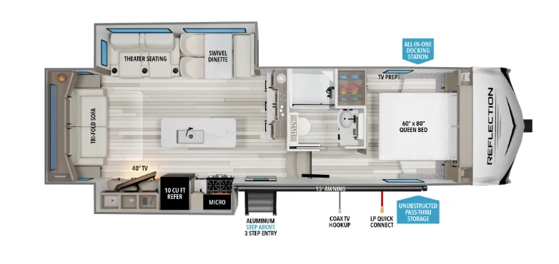 Grand Design Reflection 100 Series 100 SERIES 28RL floor plan