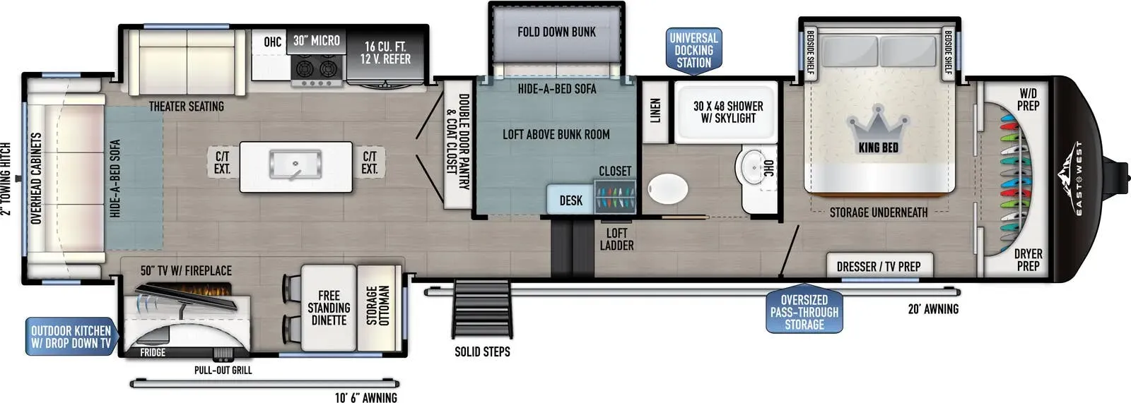 East to West Blackthorn 3801MB-OK floor plan