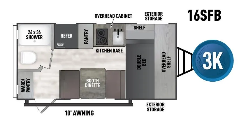 Forest River Viking 16SFB floor plan