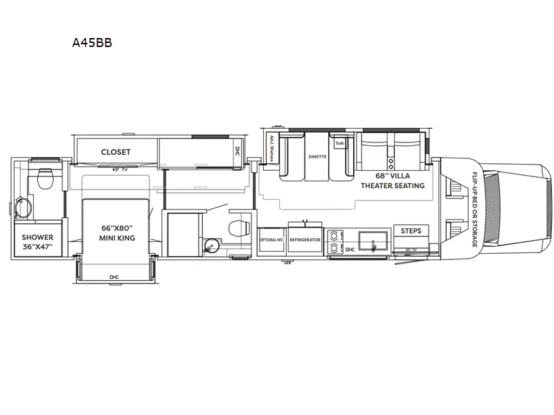 2026 ShowHauler Adventure A45BB - Floor plan