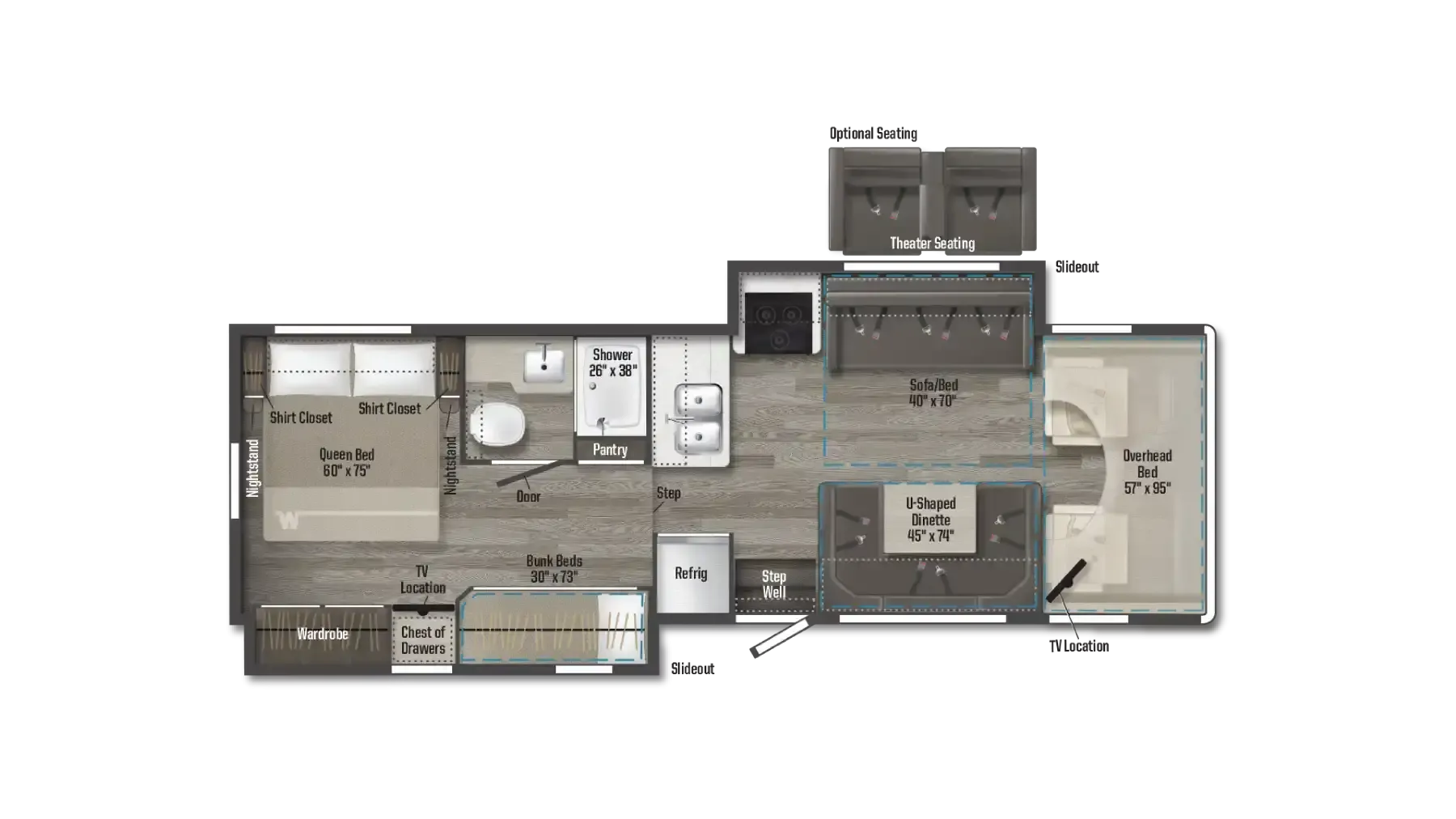 Winnebago Spirit 31H floor plan