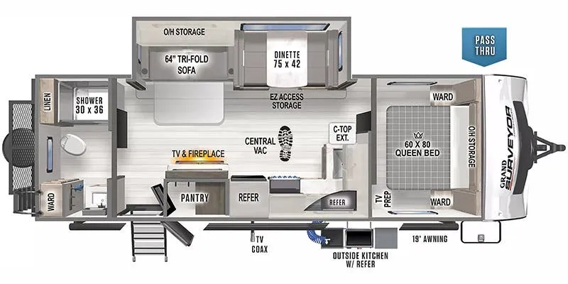 2023 Forest River Grand Surveyor 267RBSS floor plan