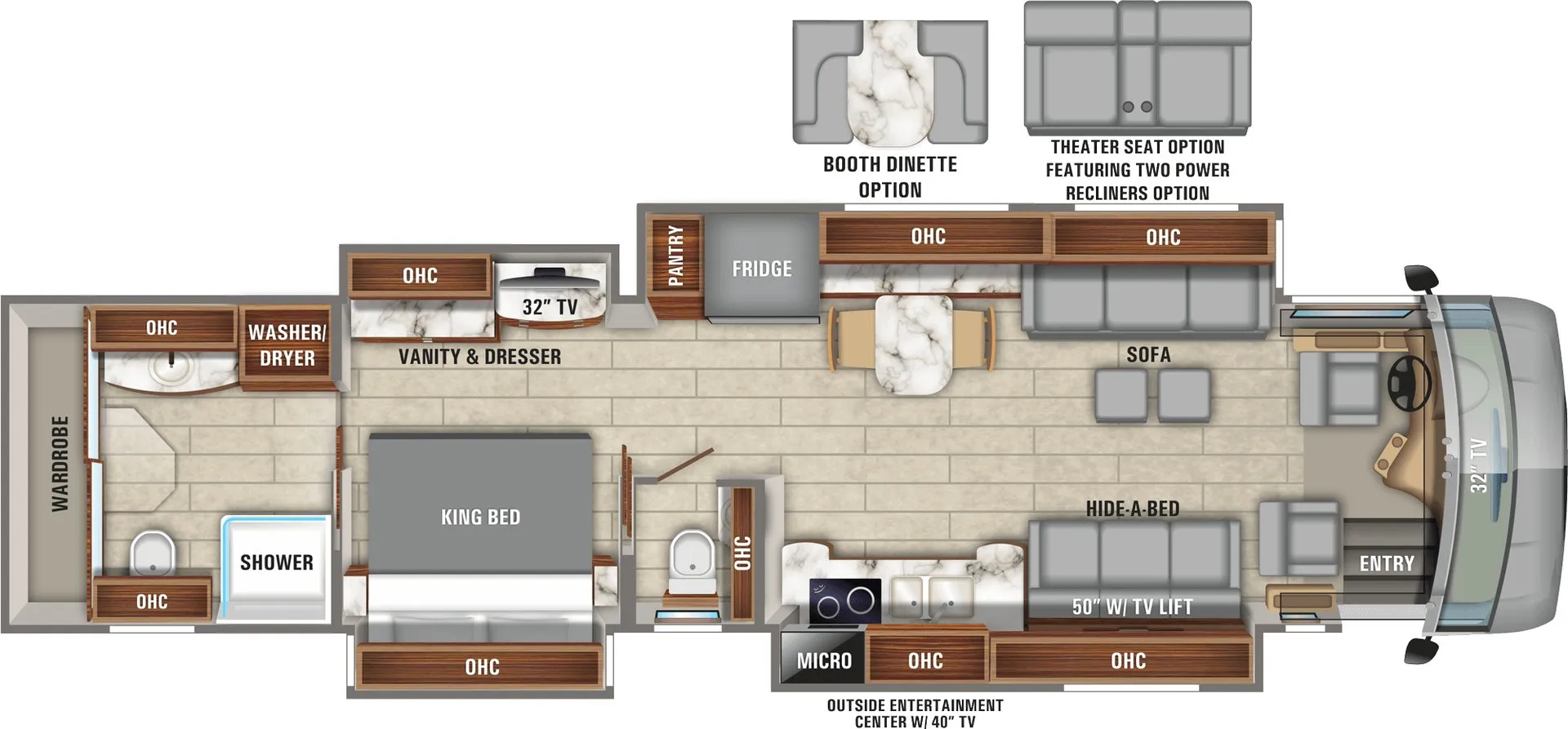 Entegra Coach Cornerstone 45W floor plan