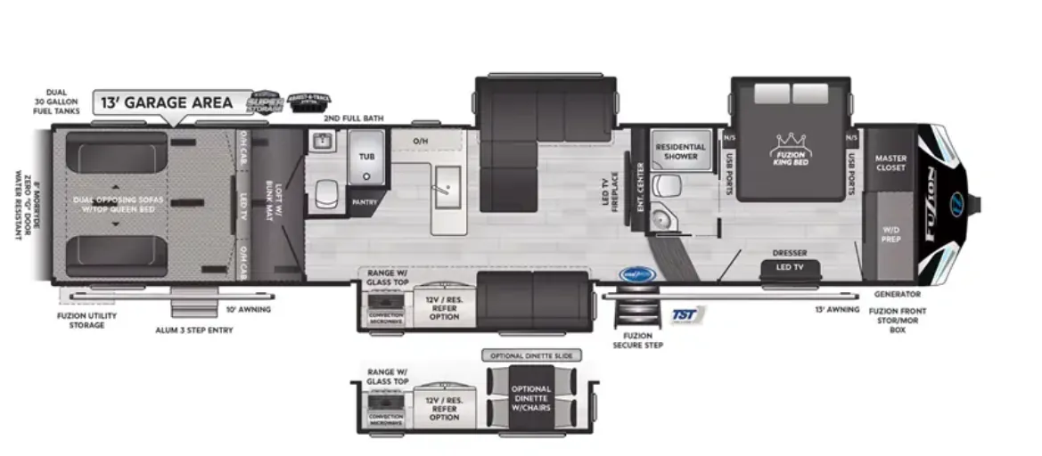 Keystone Fuzion 430 floor plan