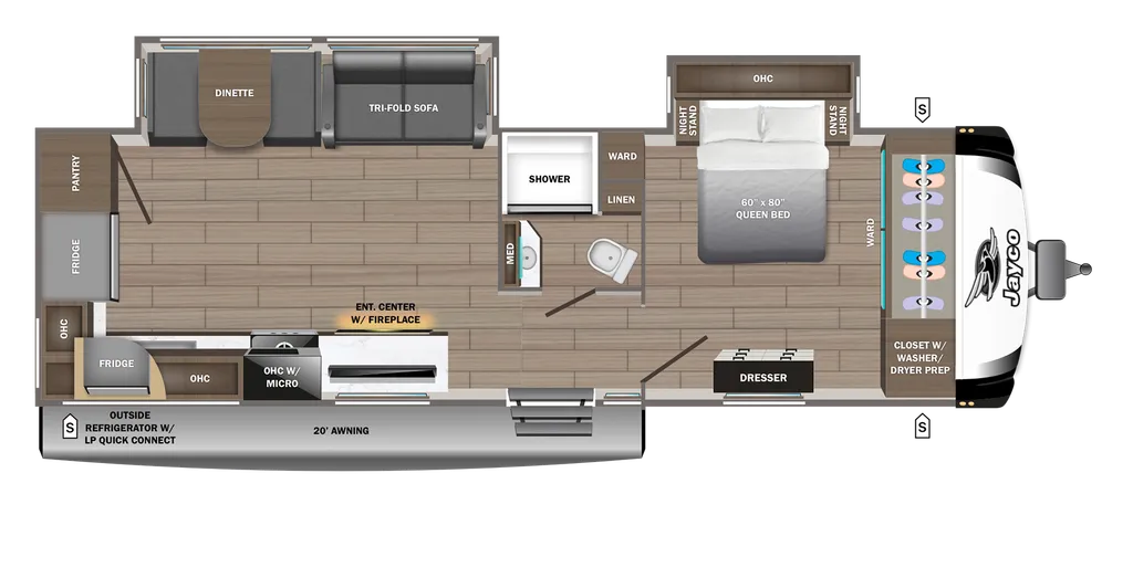 2027 Jayco Jay Feather 30RKB floor plan