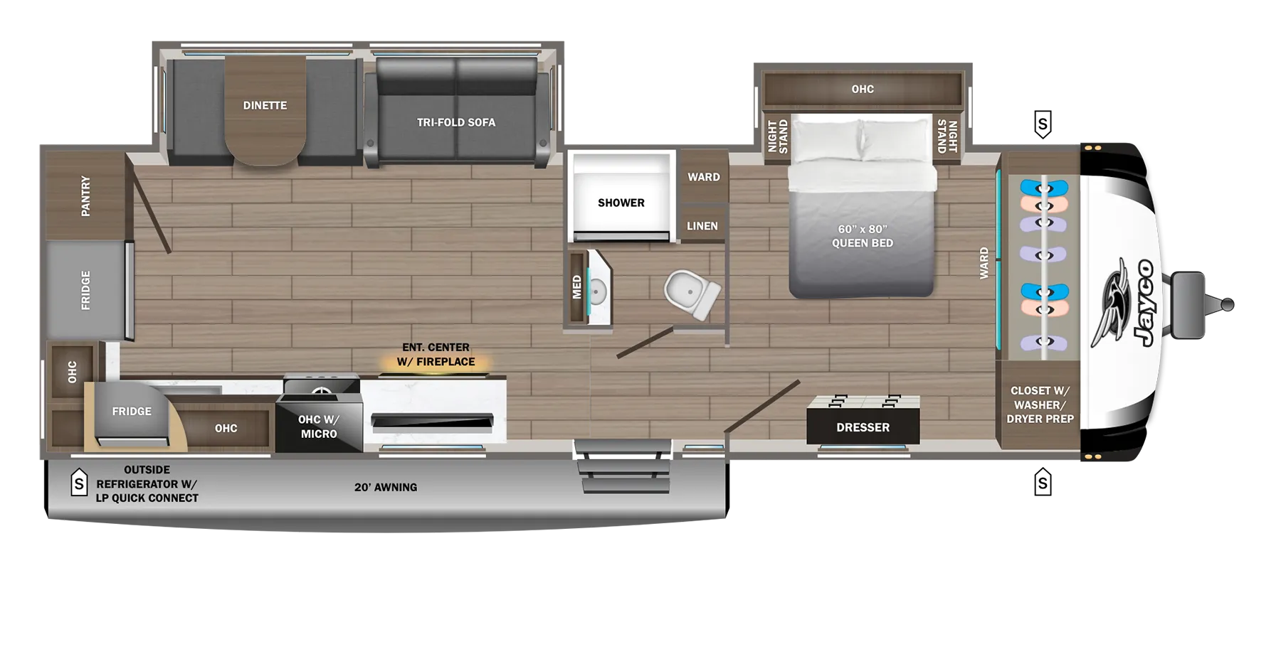 2027 Jayco Jay Feather 30RKB - Floor plan