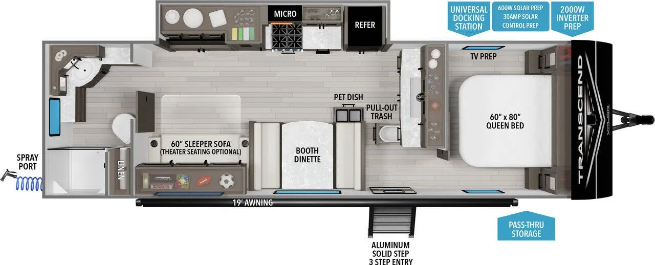 2025 Grand Design Transcend Xplor 26RBX - Floor plan