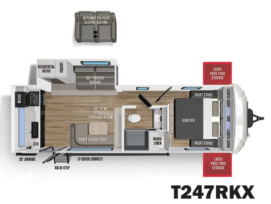 Forest River Wildcat 247RKX floor plan