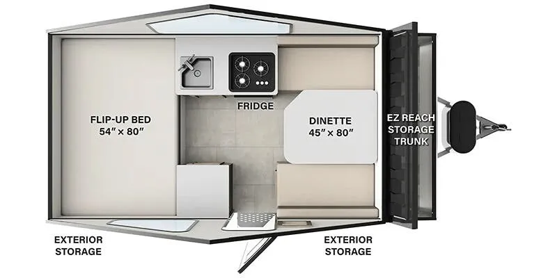 2025 Forest River Flagstaff Hard Side T12ST - Floor plan