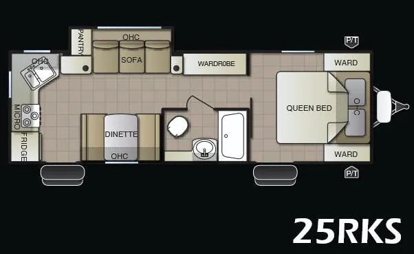 Pacific Coachworks Panther Widelite 25RKS floor plan