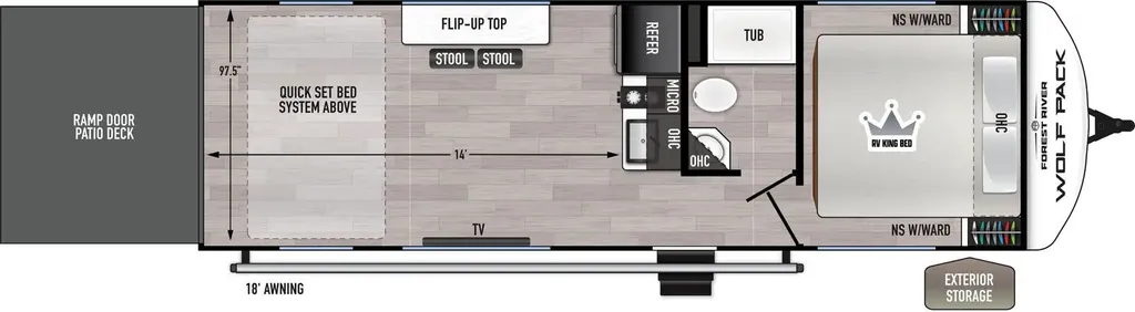 2026 Forest River Cherokee Wolf Pack 25 14 floor plan