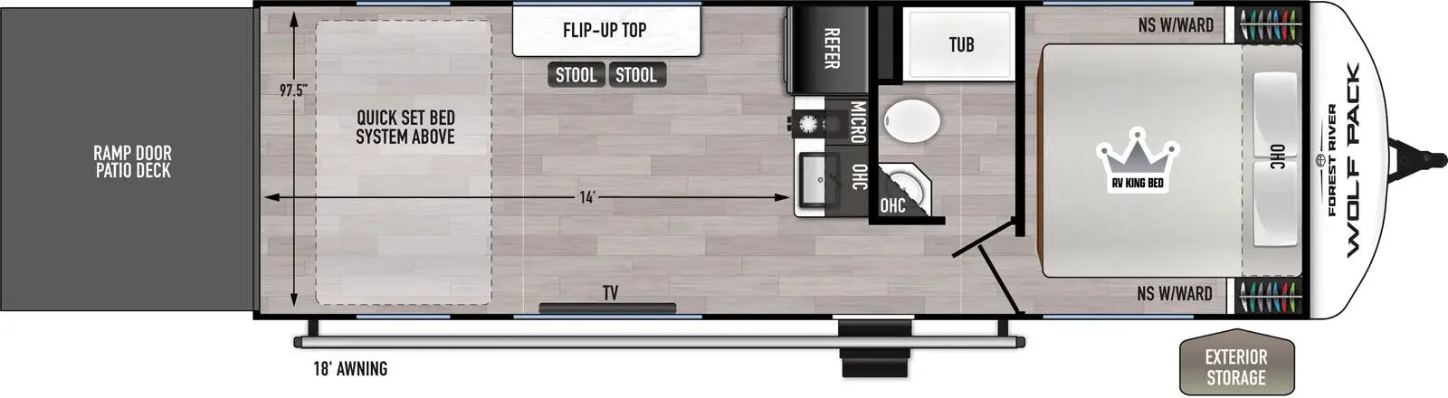 2026 Forest River Cherokee Wolf Pack 25 14 - Floor plan