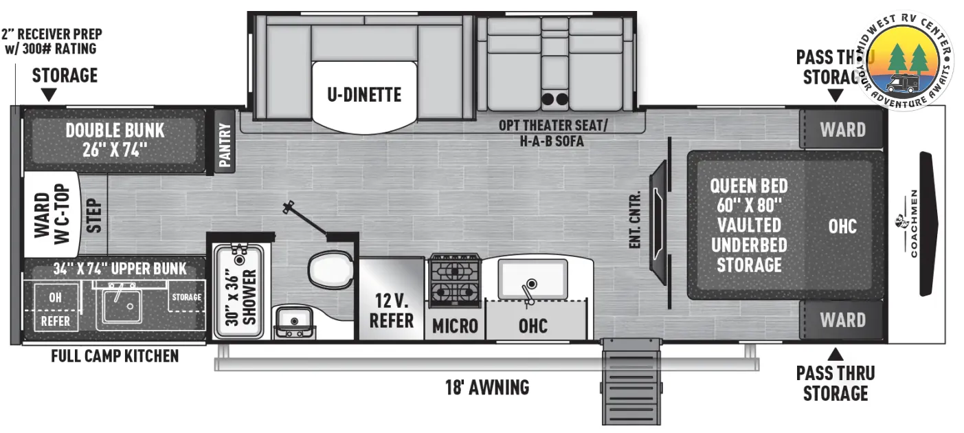 2026 Coachmen Freedom Express 292BHDS - Floor plan